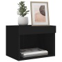 Wall bedside table with black LED lights by , TV Furniture - Ref: Foro24-837115, Price: 37,23 €, Discount: %