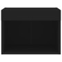 Mesita de noche de pared con luces LED negro de , Muebles TV - Ref: Foro24-837115, Precio: 37,26 €, Descuento: %