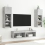 TV cabinets with LED lights 2 pcs concrete gray 60x30x30 cm by , TV Furniture - Ref: Foro24-837134, Price: 58,99 €, Discount: %