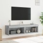 Muebles para TV con luces LED 2 uds gris hormigón 60x30x30 cm de , Muebles TV - Ref: Foro24-837134, Precio: 58,91 €, Descuent...