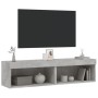 Muebles para TV con luces LED 2 uds gris hormigón 60x30x30 cm de , Muebles TV - Ref: Foro24-837134, Precio: 58,91 €, Descuent...