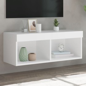 TV cabinet with white LED lights 80x30x30 cm by , TV Furniture - Ref: Foro24-837141, Price: 45,13 €, Discount: %