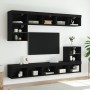 TV cabinet with LED lights black 80x30x30 cm by , TV Furniture - Ref: Foro24-837143, Price: 46,37 €, Discount: %