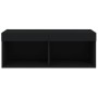 TV cabinet with LED lights black 80x30x30 cm by , TV Furniture - Ref: Foro24-837143, Price: 46,37 €, Discount: %