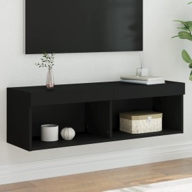 TV cabinet with LED lights black 100x30x30 cm by , TV Furniture - Ref: Foro24-837157, Price: 51,35 €, Discount: %