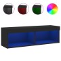 Mueble para TV con luces LED negro 100x30x30 cm de , Muebles TV - Ref: Foro24-837157, Precio: 51,35 €, Descuento: %