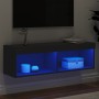 Mueble para TV con luces LED negro 100x30x30 cm de , Muebles TV - Ref: Foro24-837157, Precio: 51,35 €, Descuento: %