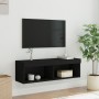 Mueble para TV con luces LED negro 100x30x30 cm de , Muebles TV - Ref: Foro24-837157, Precio: 51,35 €, Descuento: %