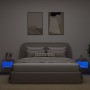 Mesitas de noche de pared con luces LED 2 uds gris hormigón de , Muebles TV - Ref: Foro24-837120, Precio: 52,97 €, Descuento: %