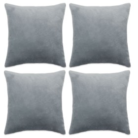 Fabric cushion covers 50x50 cm gray 4 units by vidaXL, Cushions - Ref: Foro24-132940, Price: 23,99 €, Discount: %