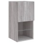 TV cabinets with LED lights 2 pcs Sonoma gray 30.5x30x60 cm by , TV Furniture - Ref: Foro24-836998, Price: 72,13 €, Discount: %