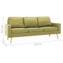 3 seater green fabric sofa by , Sofas - Ref: Foro24-288718, Price: 335,73 €, Discount: %