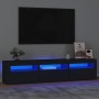 Mueble de TV con luces LED negro 180x35x40 cm de , Muebles TV - Ref: Foro24-3152755, Precio: 125,96 €, Descuento: %