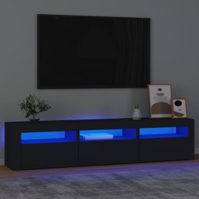 TV-Möbel mit schwarzen LED-Leuchten 180x35x40 cm von , TV-Möbel - Ref: Foro24-3152755, Preis: 131,19 €, Rabatt: %