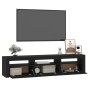 Mueble de TV con luces LED negro 180x35x40 cm de , Muebles TV - Ref: Foro24-3152755, Precio: 132,02 €, Descuento: %