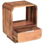 Mesitas de noche cajón 2 uds madera maciza sheesham 40x30x50 cm de vidaXL, Mesitas de noche - Ref: Foro24-243953, Precio: 213...