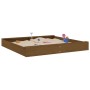 Sandpit with square solid pine wood seats in honey brown. by , sandboxes - Ref: Foro24-825040, Price: 103,99 €, Discount: %