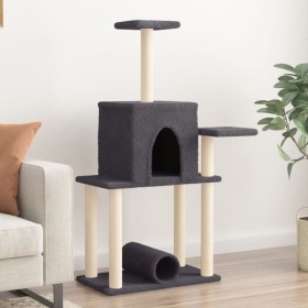 Cat scratcher with dark gray sisal posts 122 cm by , Cat furniture - Ref: Foro24-172090, Price: 38,99 €, Discount: %