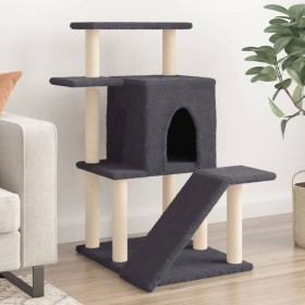 Rascador para gatos con postes de sisal gris oscuro 97 cm de , Mobiliario para gatos - Ref: Foro24-172099, Precio: 43,85 €, D...