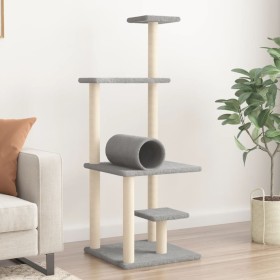 Cat scratcher with light gray sisal posts 136 cm by , Cat furniture - Ref: Foro24-172092, Price: 40,56 €, Discount: %