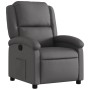 Sillón reclinable de cuero auténtico gris de , Sillones - Ref: Foro24-371792, Precio: 352,75 €, Descuento: %