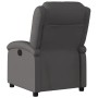 Sillón reclinable de cuero auténtico gris de , Sillones - Ref: Foro24-371792, Precio: 352,75 €, Descuento: %