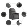 Sillón reclinable de cuero auténtico gris de , Sillones - Ref: Foro24-371792, Precio: 352,75 €, Descuento: %