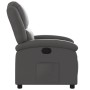 Sillón reclinable de cuero auténtico gris de , Sillones - Ref: Foro24-371792, Precio: 352,75 €, Descuento: %