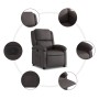 Sillón reclinable cuero auténtico marrón oscuro de , Sillones - Ref: Foro24-371790, Precio: 353,09 €, Descuento: %