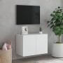 Wall-mounted TV stand in white, 60x30x41 cm by , TV Furniture - Ref: Foro24-836938, Price: 43,50 €, Discount: %