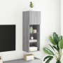 TV stand with LED lights in Sonoma gray 30.5x30x90 cm by , TV Furniture - Ref: Foro24-837011, Price: 52,31 €, Discount: %