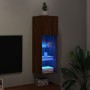 Mueble para TV con luces LED roble marrón 30,5x30x90 cm de , Muebles TV - Ref: Foro24-837013, Precio: 52,99 €, Descuento: %