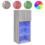 Mueble para TV con luces LED gris Sonoma 40,5x30x90 cm de , Muebles TV - Ref: Foro24-837053, Precio: 62,68 €, Descuento: %