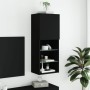 TV stand with LED lights black 40.5x30x102 cm by , TV Furniture - Ref: Foro24-837058, Price: 69,18 €, Discount: %