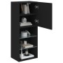 TV stand with LED lights black 40.5x30x102 cm by , TV Furniture - Ref: Foro24-837058, Price: 69,18 €, Discount: %