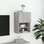 TV stand with Sonoma gray LED lights 40.5x30x60 cm by , TV Furniture - Ref: Foro24-837039, Price: 47,21 €, Discount: %