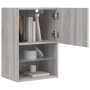 TV stand with Sonoma gray LED lights 40.5x30x60 cm by , TV Furniture - Ref: Foro24-837039, Price: 47,21 €, Discount: %