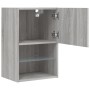 TV stand with Sonoma gray LED lights 40.5x30x60 cm by , TV Furniture - Ref: Foro24-837039, Price: 47,21 €, Discount: %