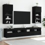 TV stand with LED lights black 40.5x30x90 cm by , TV Furniture - Ref: Foro24-837045, Price: 55,99 €, Discount: %