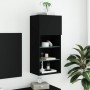 TV stand with LED lights black 40.5x30x90 cm by , TV Furniture - Ref: Foro24-837045, Price: 55,99 €, Discount: %