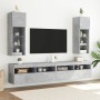 Mueble para TV con luces LED gris hormigón 30,5x30x90 cm de , Muebles TV - Ref: Foro24-837007, Precio: 54,93 €, Descuento: %