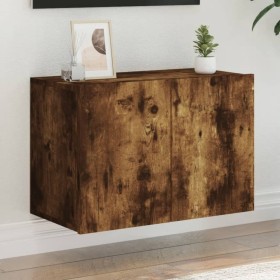 Wall-mounted TV stand in smoked oak, 60x30x41 cm by , TV Furniture - Ref: Foro24-836946, Price: 43,99 €, Discount: %