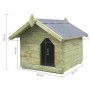 Gartenhundehütte mit offenem Dach aus imprägniertem Kiefernholz von vidaXL, Hundehütten - Ref: Foro24-45149, Preis: 113,05 €,...