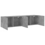 Wall-mounted TV units, 2 units, concrete gray, 80x30x41 cm by , TV Furniture - Ref: Foro24-836959, Price: 82,16 €, Discount: %