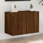 Wall-mounted TV stand in brown oak, 60x30x41 cm by , TV Furniture - Ref: Foro24-836950, Price: 42,10 €, Discount: %