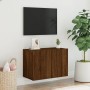 Wall-mounted TV stand in brown oak, 60x30x41 cm by , TV Furniture - Ref: Foro24-836950, Price: 42,10 €, Discount: %