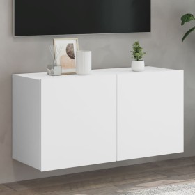 Wall-mounted TV stand in white, 80x30x41 cm by , TV Furniture - Ref: Foro24-836952, Price: 47,19 €, Discount: %