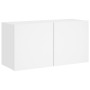 Wall-mounted TV stand in white, 80x30x41 cm by , TV Furniture - Ref: Foro24-836952, Price: 46,72 €, Discount: %