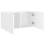 Wall-mounted TV stand in white, 80x30x41 cm by , TV Furniture - Ref: Foro24-836952, Price: 46,72 €, Discount: %