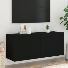 Wall-mounted TV stand in black, 100x30x41 cm by , TV Furniture - Ref: Foro24-836967, Price: 61,12 €, Discount: %